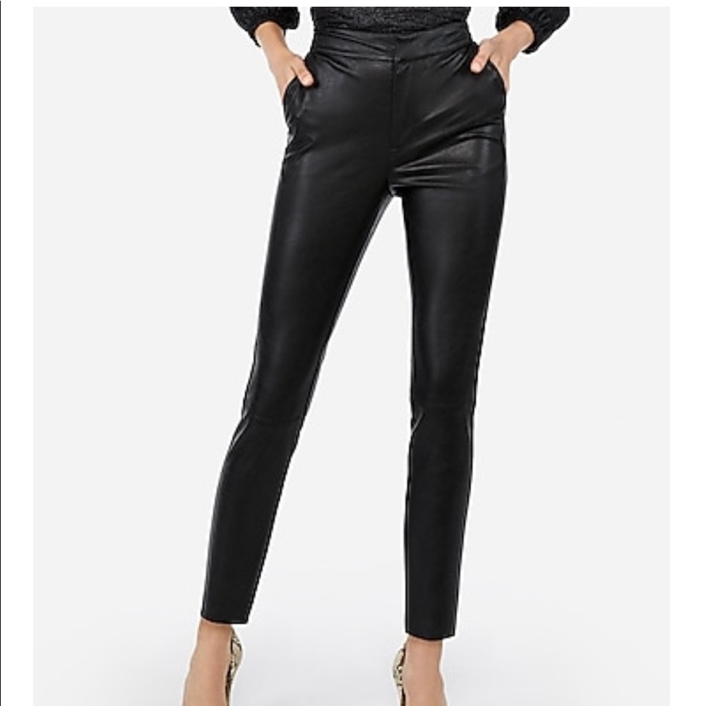 Express Negin Mirsalehi vegan leather ankle pant